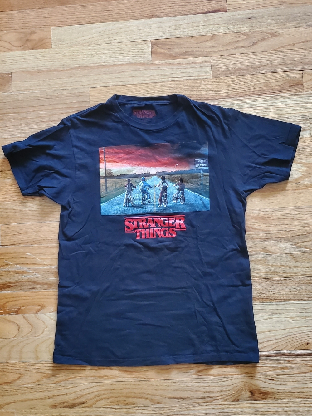 Stranger Things Black Graphic Short Sleeve Tee